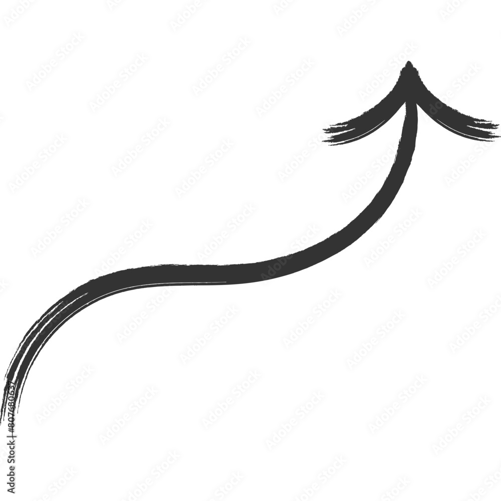 Obraz premium Hand Draw Chalk Arrow