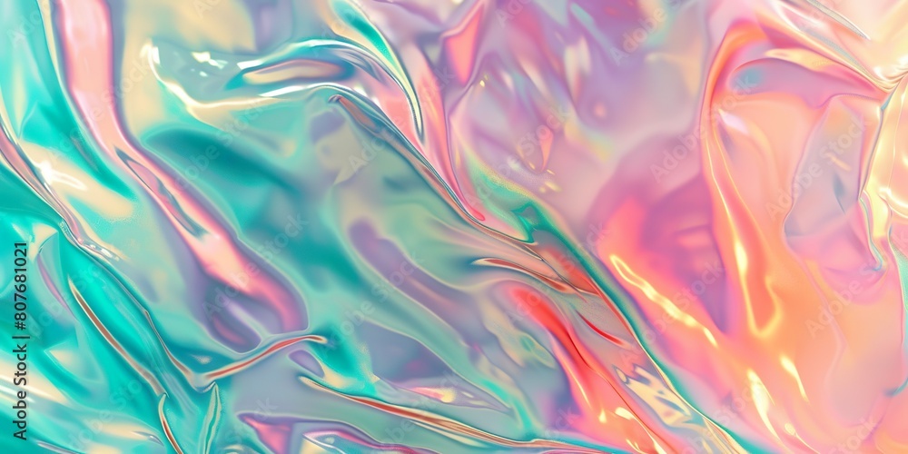 A colorful, flowing holographic background with a rainbow of colors. The background is a mix of green, orange, and pink A colorful, flowing holographic background with a rainbow of colors. The background is a mix of green, orange, and pink