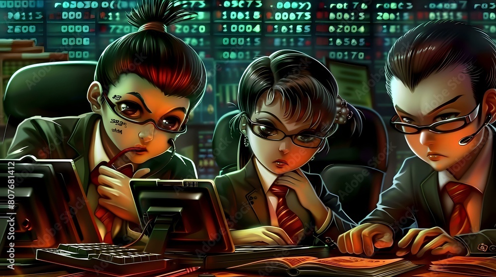 Tax Manager meticulously calculating liabilities and navigating tax laws