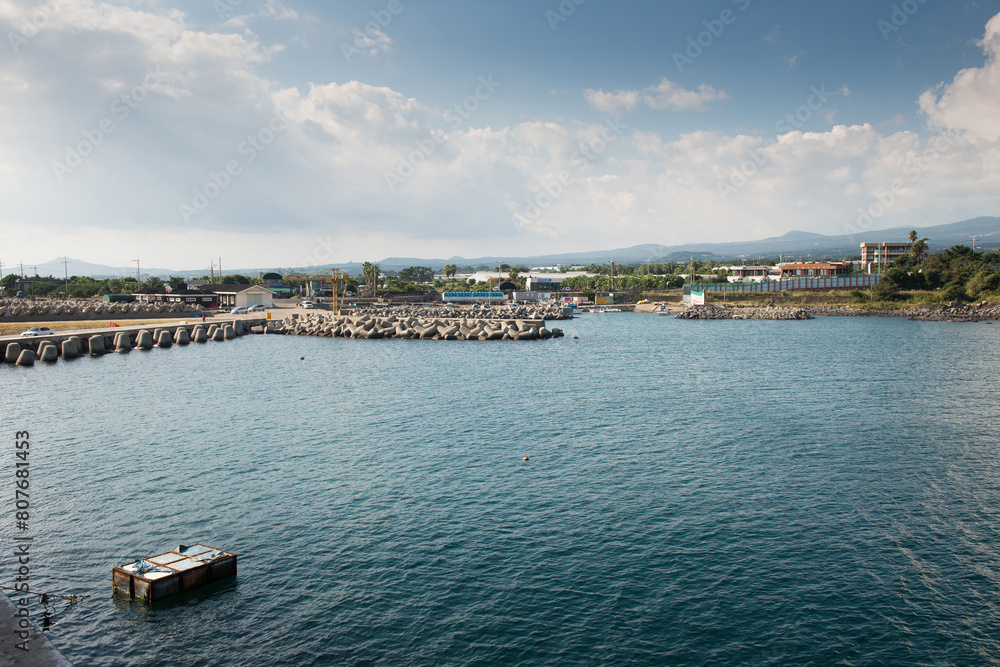 Fototapeta premium 한국의 관광명소, 제주도, 강정항