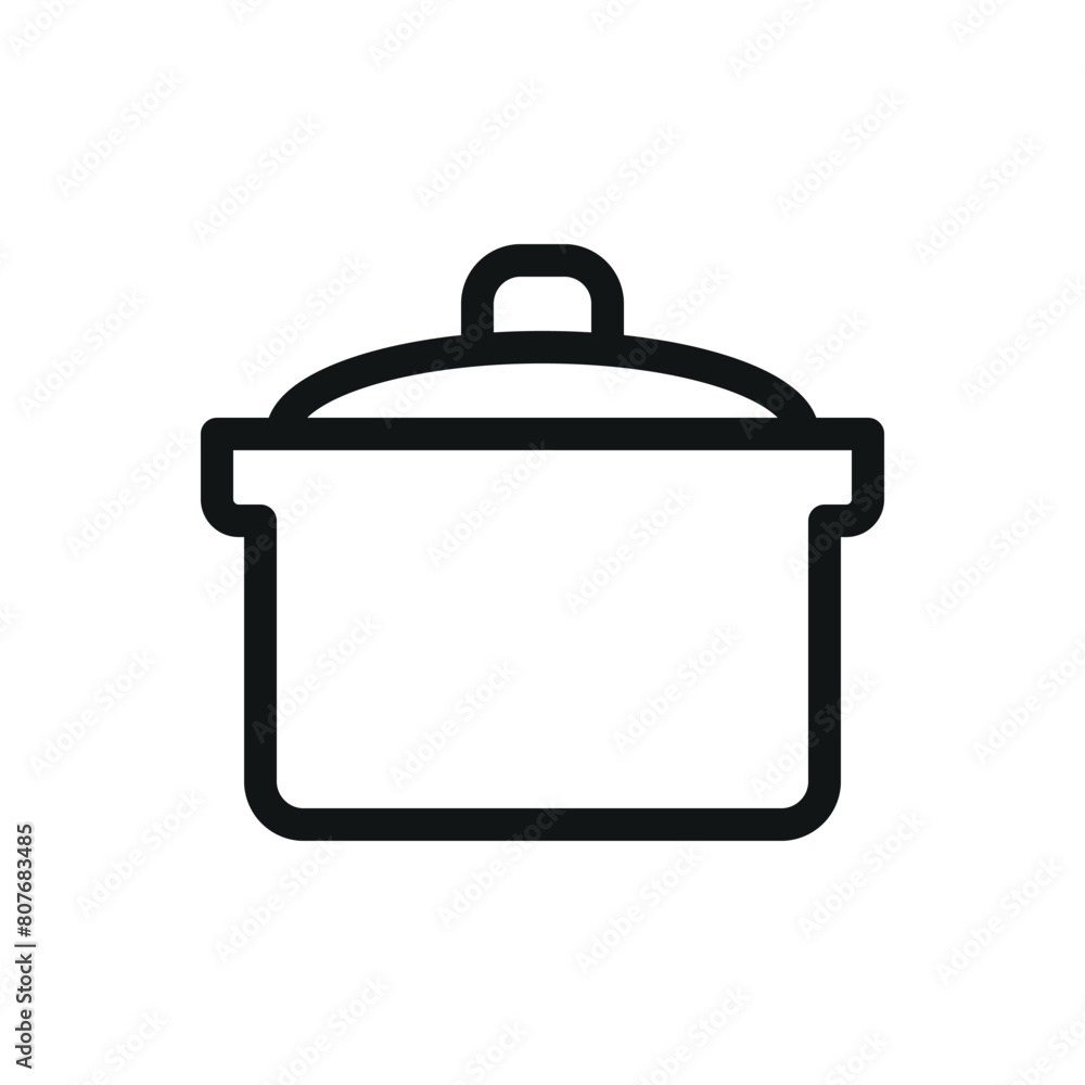Cooking pot isolated icon, pan vector symbol with editable stroke Cooking pot isolated icon, pan vector symbol with editable stroke