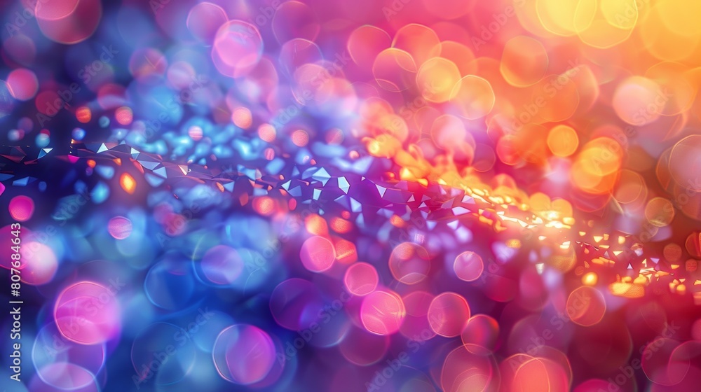 A geometric pattern rendered in soft bokeh colors, creating a mesmerizing and hypnotic effect.