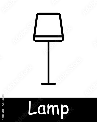 Icon set lamps. Lamps, fixtures, lighting, light, chandelier, lantern, light bulb, illumination, concept, variety, tube, illuminator, glow, luster. Choice concept. © Anastasia