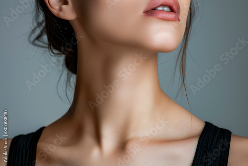 Woman neck portrait. For jewelry integration. Fashion