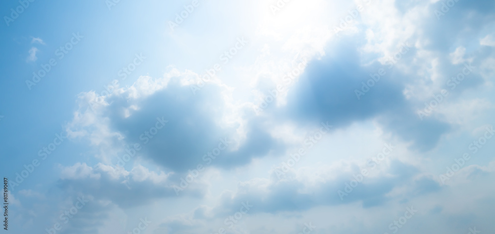 Sky Cloud Blue Background Paronama Web Cloudy summer Winter Season Day, Light Beauty Horizon Spring Brigth Gradient Calm Abstract Backdrop Air Nature View Wallpaper Landscape Cyan color Environment.