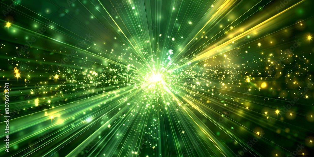 Abstract Glowing Green Background

