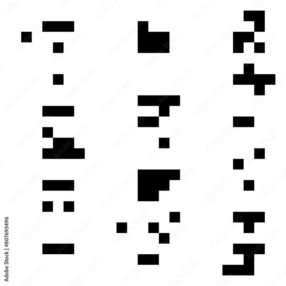 Cryptic vertical unreadable isolated pixel Text. Futuristic alien alphabet. Abstract illegible symbols of fictional language. Incomprehensible letters. Cryptic vertical unreadable isolated pixel Text. Futuristic alien alphabet. Abstract illegible symbols of fictional language. Incomprehensible letters.