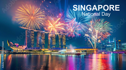 Singapore National Day Background, Generative AI