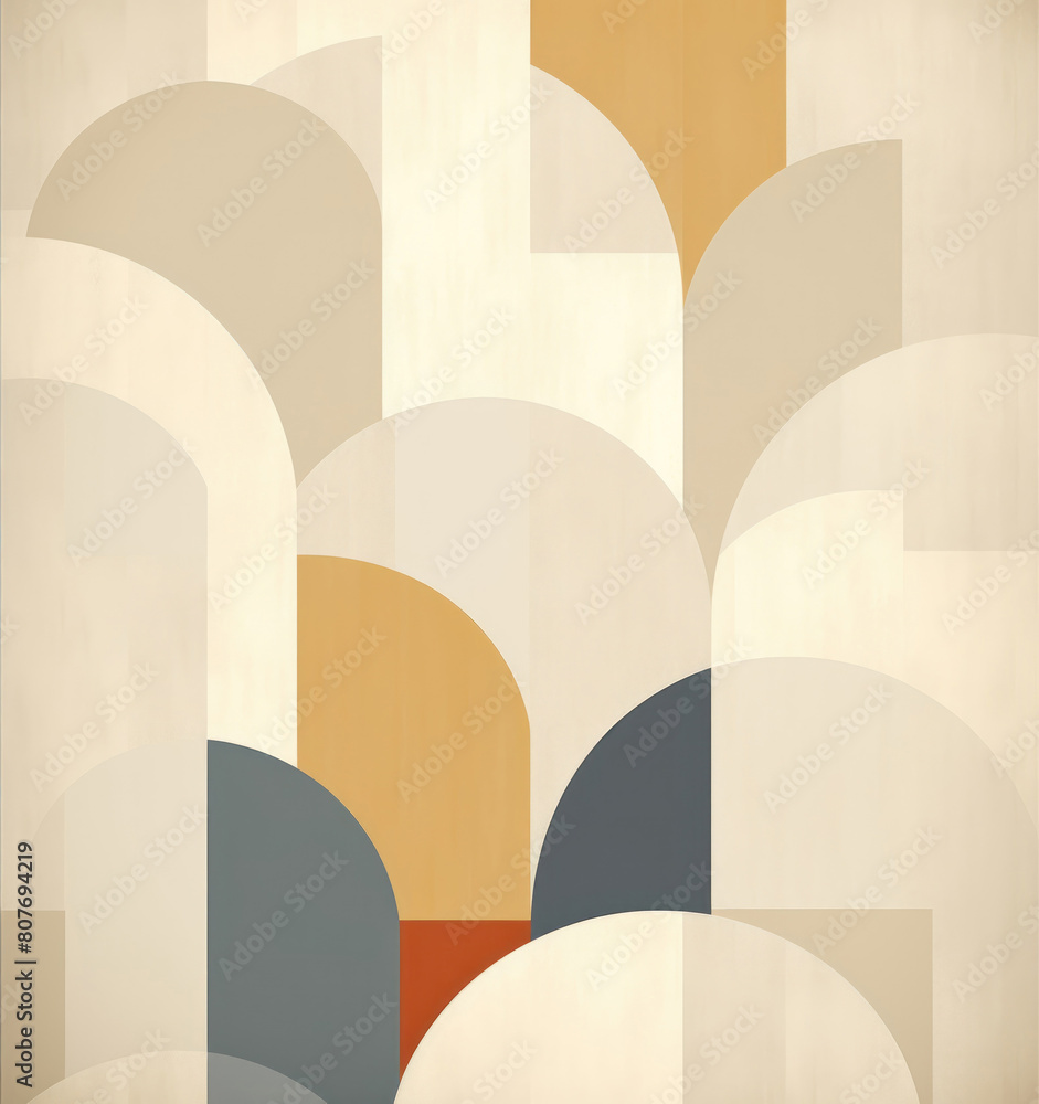 custom made wallpaper toronto digitalMinimal poster with geometric background. Trendy, vibrant stylish, creative digital illustration.