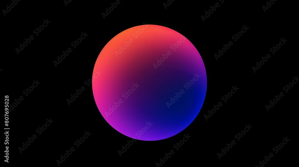 A colorful sphere on a black background