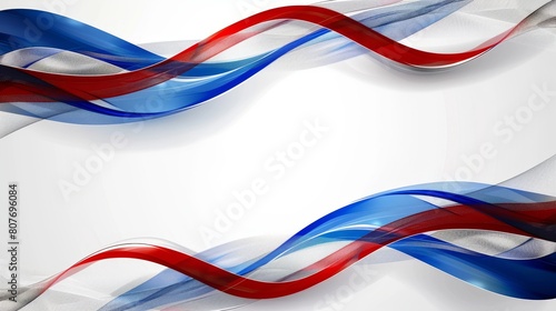 Abstract olympic games background in white, blue, and red for international sports events, banner © Anzhela