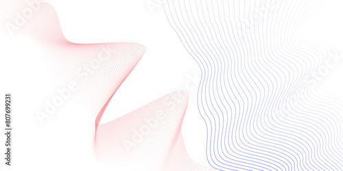 Vector abstract pink digital blend wave lines technology background. Modern minimal gradient white flowing wave lines and glowing moving lines. Futuristic technology and sound wave lines background.