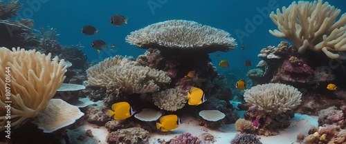 coral reef with beautiful fish  Generative AI  Generative  AI