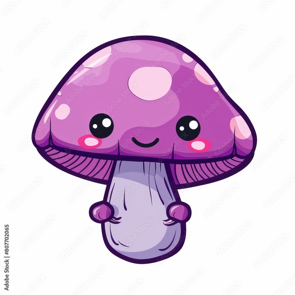 A cartoon mushroom with a smile on its face A cartoon mushroom with a smile on its face