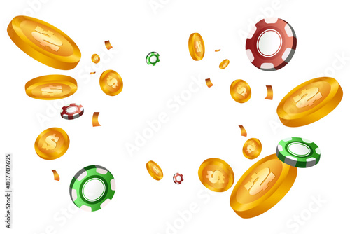 coin and chip casino vector free