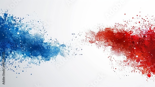 Abstract colorful modern in white blue and red colours background, banner, copy space photo