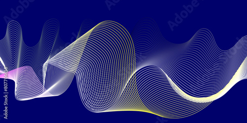 Vector abstract white digital blend wave lines and technology background. Modern white flowing wave lines and glowing moving lines. Futuristic technology and sound wave lines background.