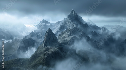 mountains and fog. Carpathians