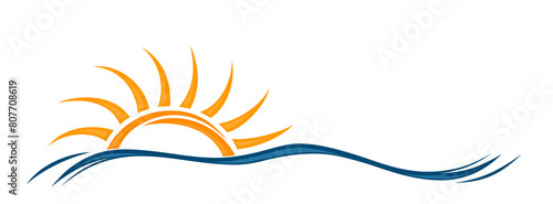 The symbol of sun and blue sea.