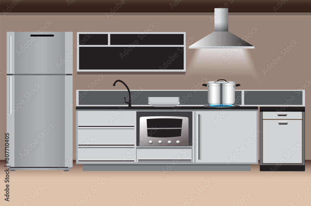 Fototapeta premium kitchen model