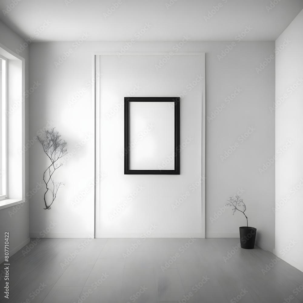 empty room with a empty frame empty room with a empty frame