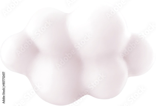 3D rendering soft white cloud