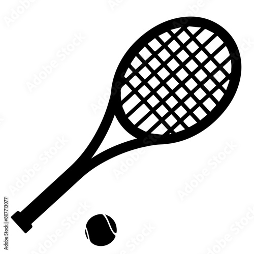tennis racket and ball