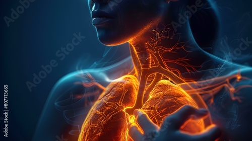 The chest pain and difficulty breathing, x-ray view