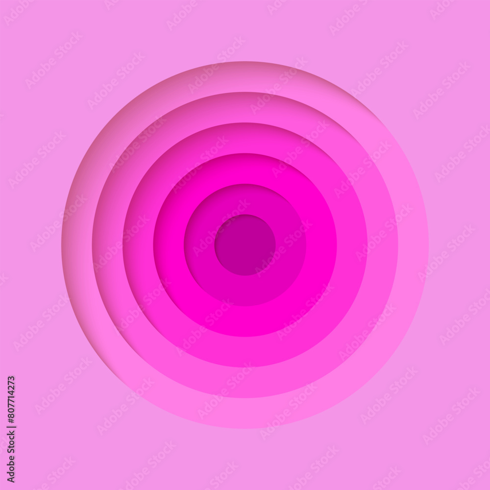 3D background with paper cut cute pink princess colours round holes. Realistic design layout for presentation, flyer, poster, banner, business card. Geometric vector illustration. 3D background with paper cut cute pink princess colours round holes. Realistic design layout for presentation, flyer, poster, banner, business card. Geometric vector illustration.