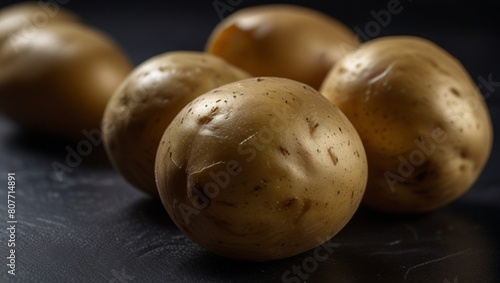 Clean potato tubers close-up. photo