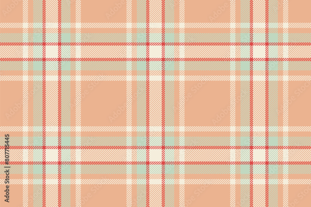 Fototapeta premium Plaid fabric pattern of texture seamless tartan with a check background textile vector.