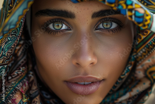 Generative AI picture Portrait of traditional arabian person people in ethnic clothes in real life