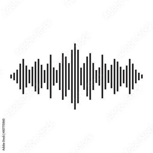 good music sound wave logo illustration