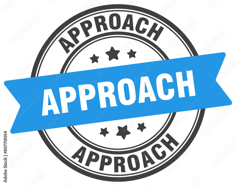 Fototapeta premium approach stamp. approach label on transparent background. round sign