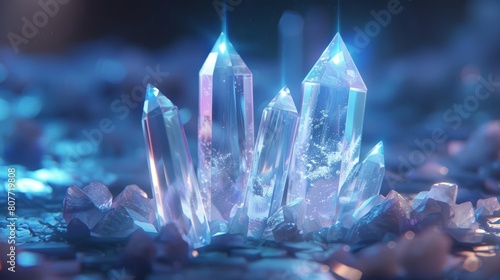 Quartz crystal disturbed by thorium