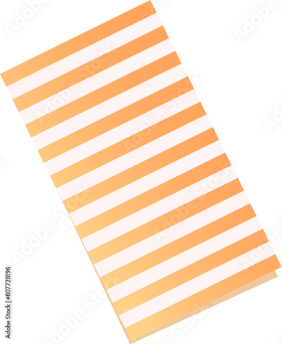 Orange mat for yoga or beach in the summer