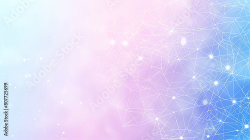 Abstract blue and purple polygonal space low poly background with connecting dots and lines. Connection structure_6