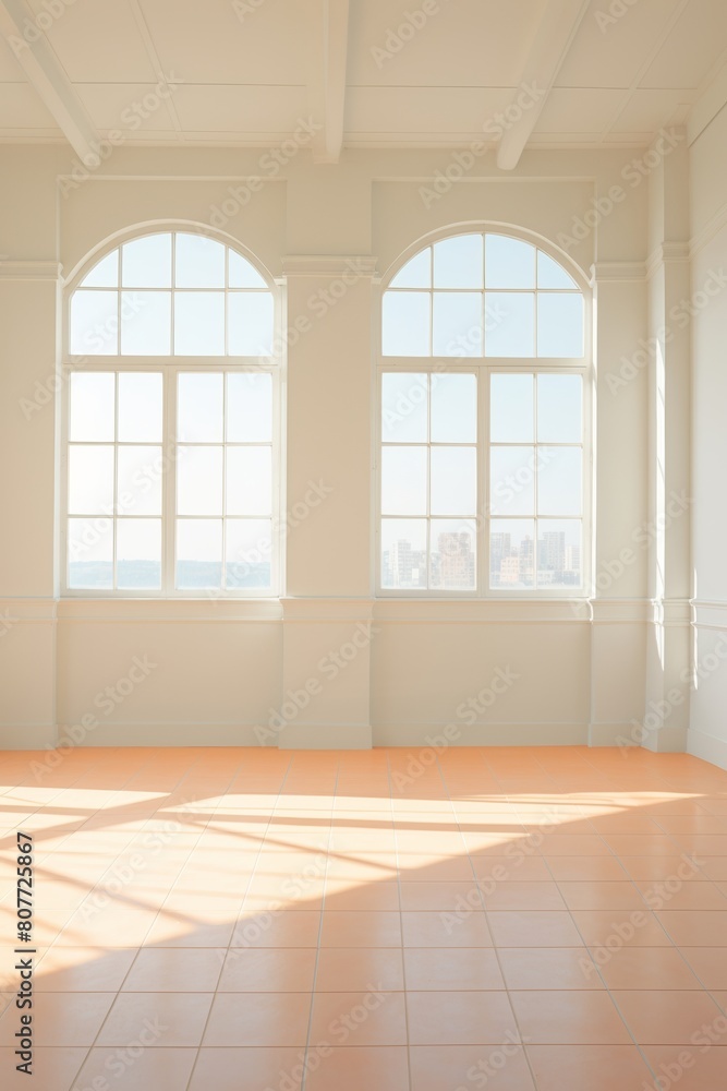 3d render of an empty room with two windows 3d render of an empty room with two windows