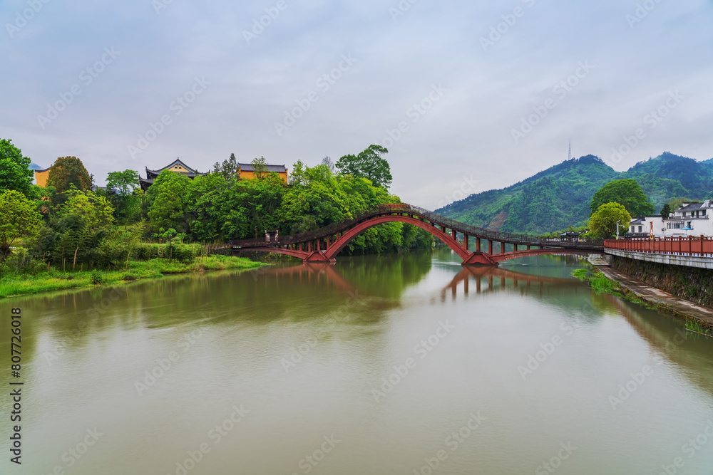 Ancient Towns, Ancient Buildings, and Rivers in the Mountainous Areas of Anhui Province, China Ancient Towns, Ancient Buildings, and Rivers in the Mountainous Areas of Anhui Province, China