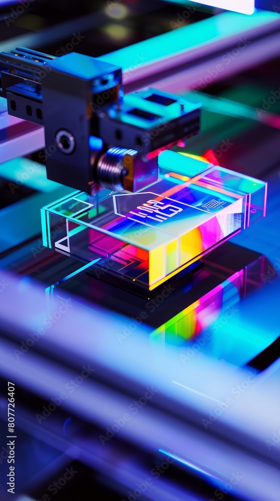 Close-up of a vibrant and iconic logo being printed on promotional merchandise Close-up of a vibrant and iconic logo being printed on promotional merchandise