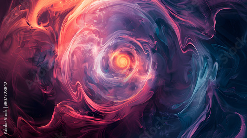 abstract cosmos swirl background with nebula smoke