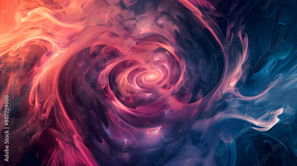 Obraz premium abstract cosmos swirl background with nebula smoke