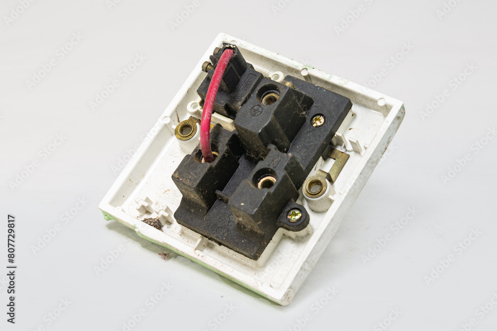 old switch, Old wall power switch dirty switch board and box. Jack, socket. old switch, Old wall power switch dirty switch board and box. Jack, socket.