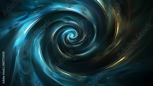 abstract blue cosmos swirl background with nebula smoke