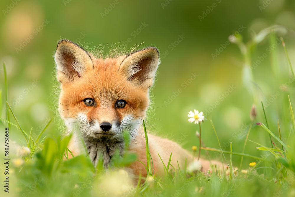 Obraz premium A red fox in its natural habitat