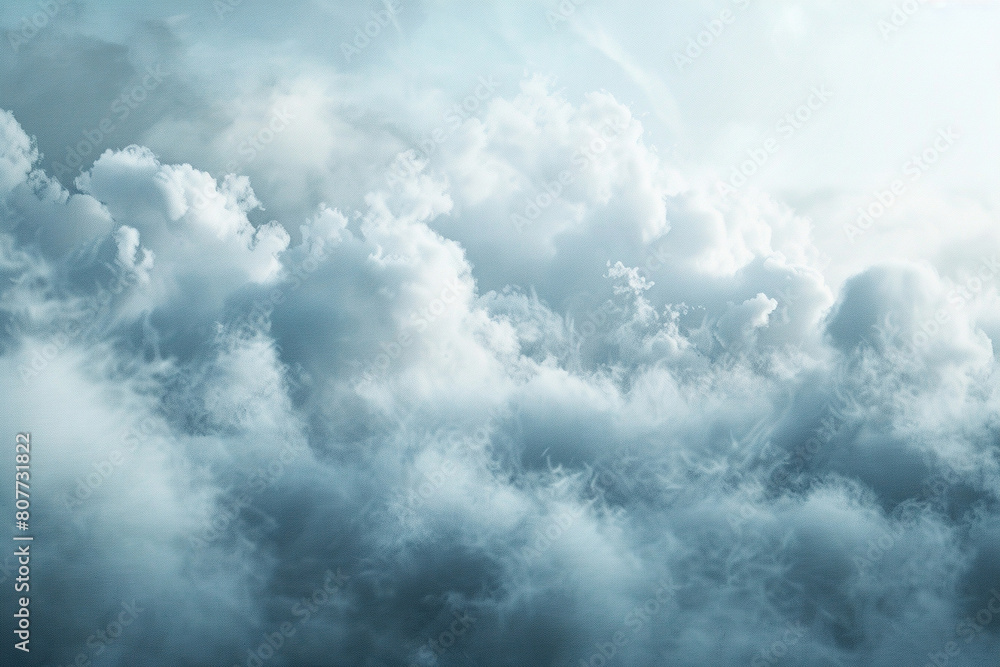 Fototapeta premium Thick clouds of white smoke or steam. Horizontal background. Generated by artificial intelligence