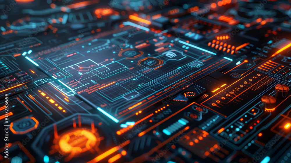 Cyber Security Design concept, Generative AI
