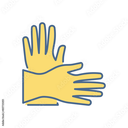 Rubber Gloves vector icon