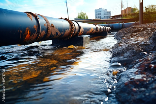 A unique pipe rests peacefully in the water  seamlessly blending in with its aquatic surroundings