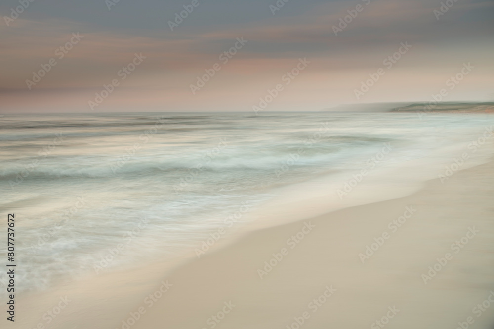 Abstract landscape of the Baltic sea and beach.